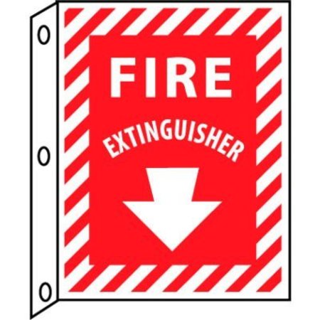 NATIONAL MARKER CO Fire Flange Sign - Fire Extinguisher FXFMA